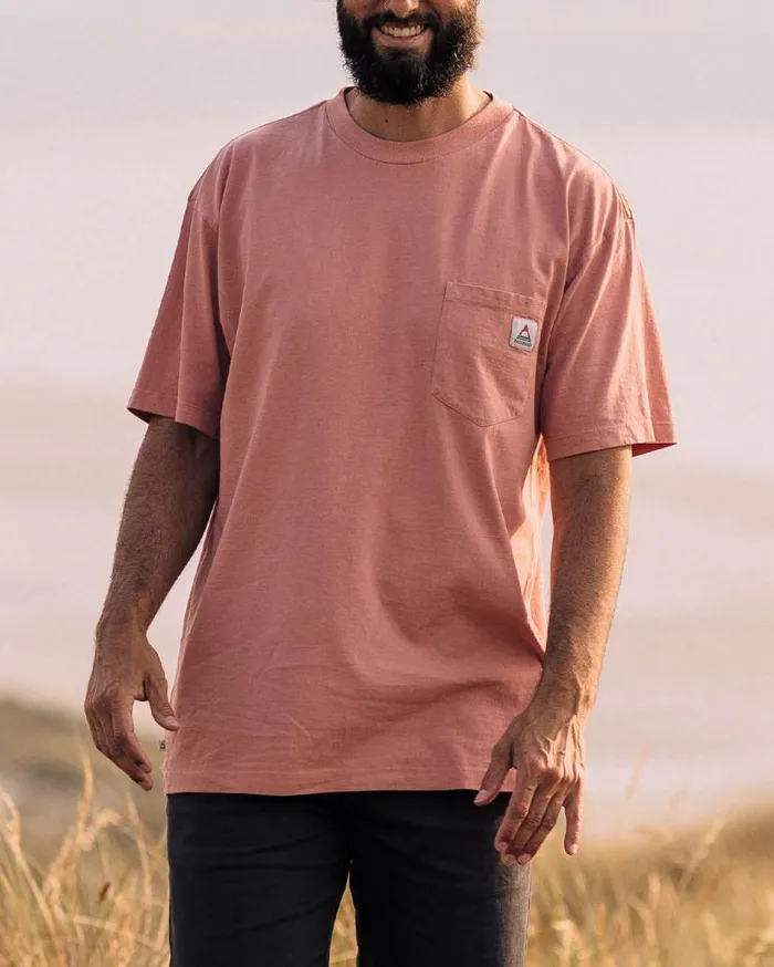 Men Tops Passenger Heritage Recycled Relaxed Fit TShirt Peach Peach