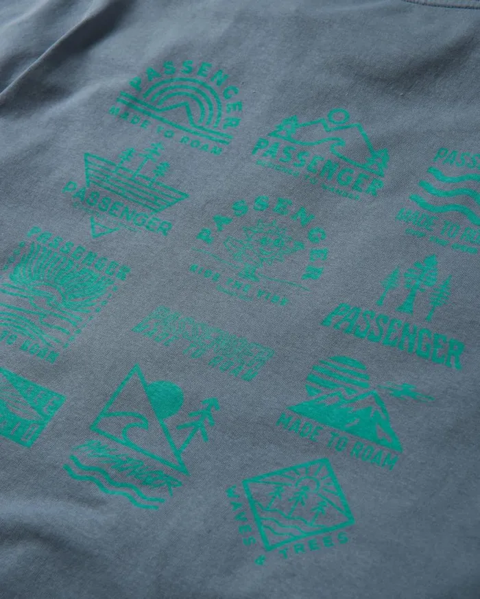 Men Tops Passenger Icon Recycled Cotton TShirt Storm Grey Storm Grey