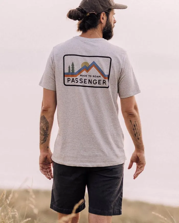 Men Tops Passenger Made To Roam Recycled Cotton TShirt Grey Marl Grey Marl