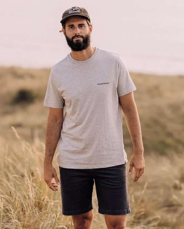 Men Tops Passenger Made To Roam Recycled Cotton TShirt Grey Marl Grey Marl