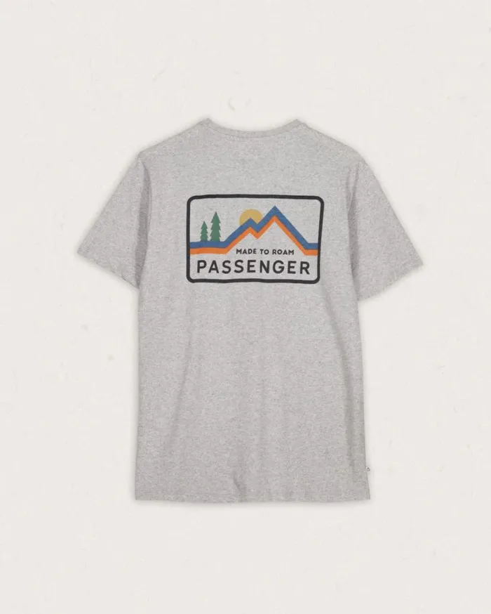 Men Tops Passenger Made To Roam Recycled Cotton TShirt Grey Marl Grey Marl