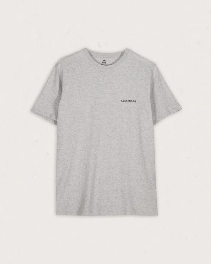 Men Tops Passenger Made To Roam Recycled Cotton TShirt Grey Marl Grey Marl