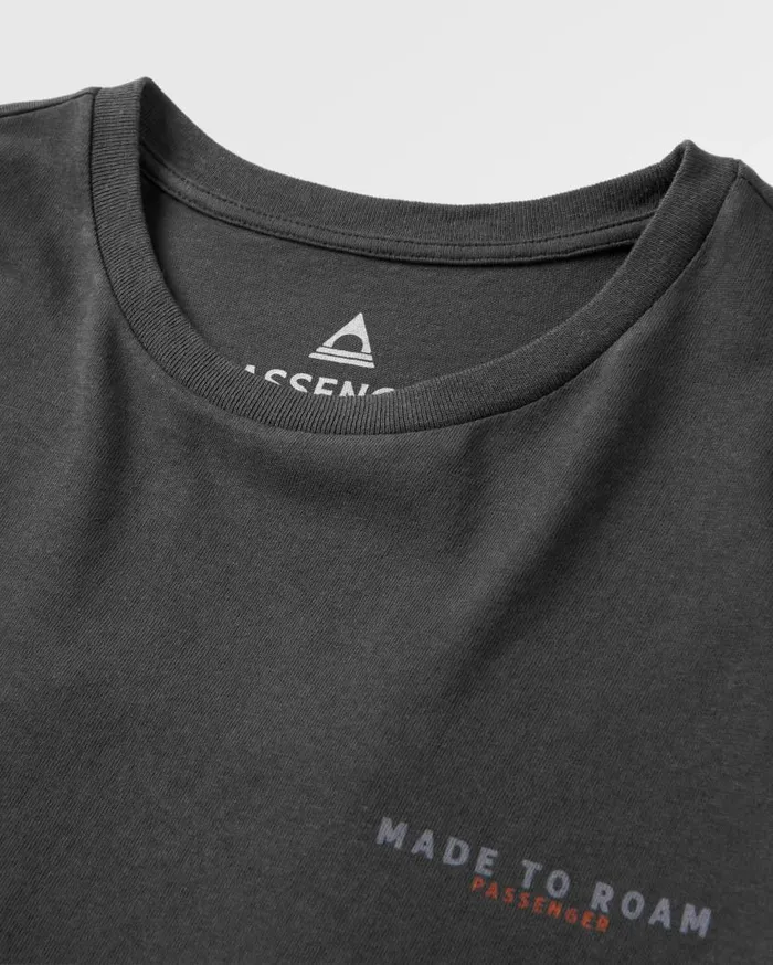 Men Tops Passenger Open Road Recycled Cotton TShirt Black Black