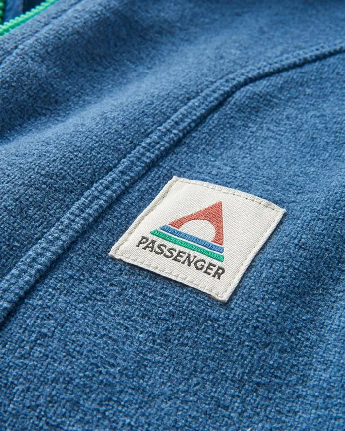 Men Tops Passenger Pinegrove Recycled Polartec Fleece Hoodie Dark Denim Marl Dark Denim Marl