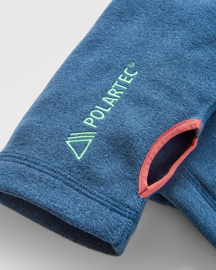 Men Tops Passenger Pinegrove Recycled Polartec Fleece Hoodie Dark Denim Marl Dark Denim Marl