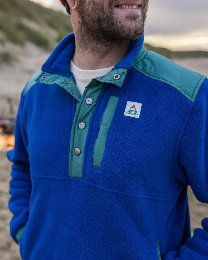 Men Tops Passenger Solace Recycled SherpaLined Polar Fleece True Blue True Blue