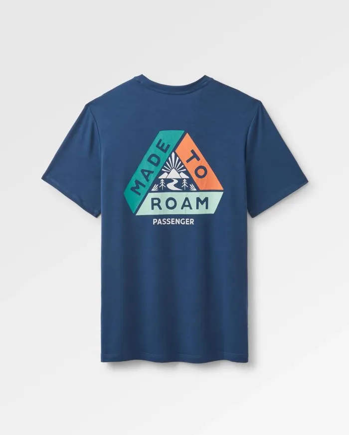 Men Tops Passenger Trail Active Recycled Tshirt Dark Denim Dark Denim