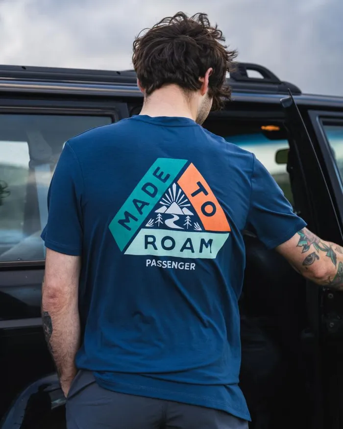 Men Tops Passenger Trail Active Recycled Tshirt Dark Denim Dark Denim