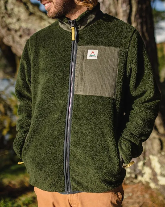 Men Tops Passenger Trekker Recycled DeepPile Sherpa Fleece Fir Tree Fir Tree