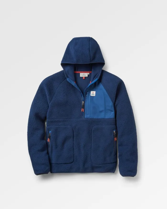 Men Tops Passenger Ventura 12 Zip Recycled Sherpa Fleece Rich Navy Rich Navy