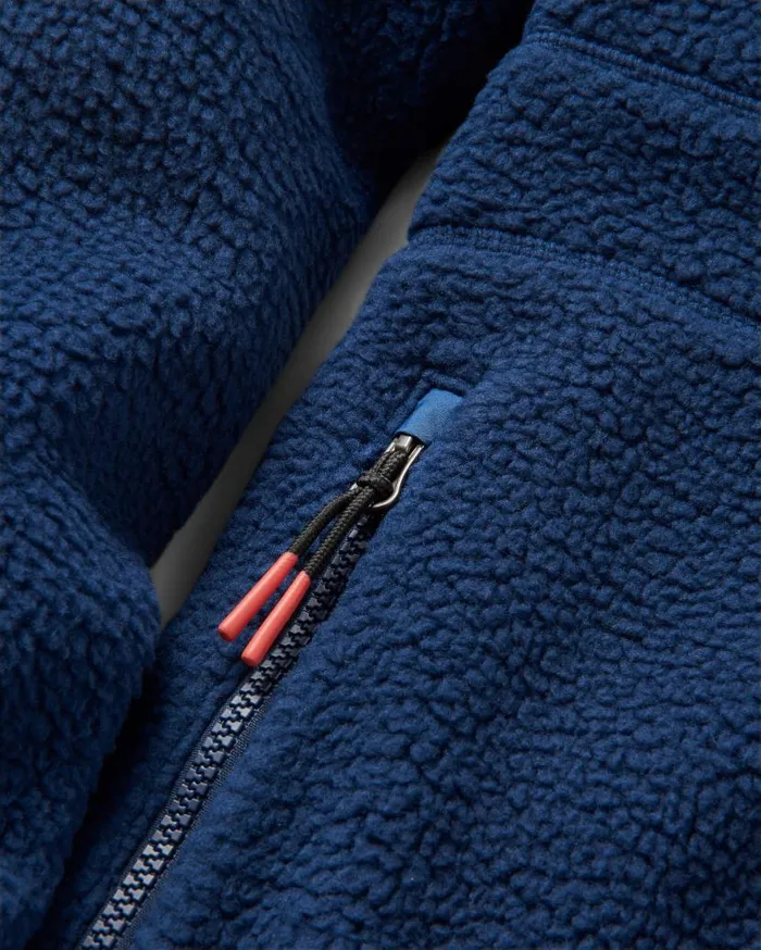 Men Tops Passenger Ventura 12 Zip Recycled Sherpa Fleece Rich Navy Rich Navy