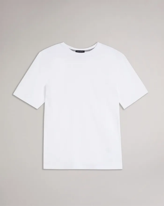 Men TYWINN 8211 Short Sleeve Regular Fit Plain Tshirt White Ted Baker Tops