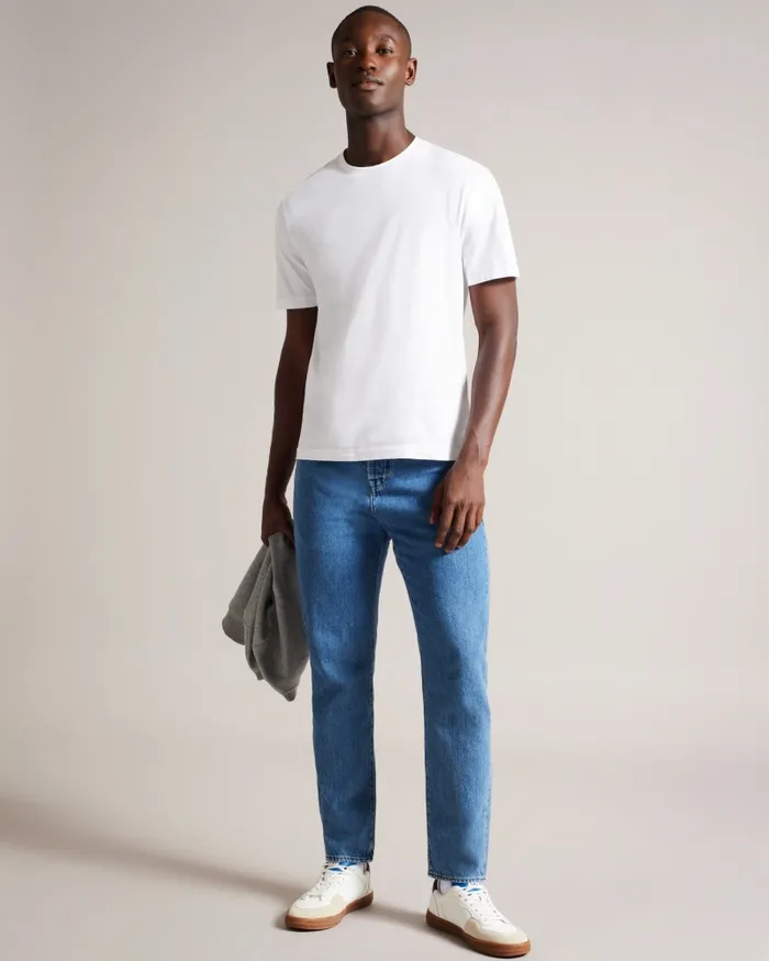 Men TYWINN 8211 Short Sleeve Regular Fit Plain Tshirt White Ted Baker Tops Men TYWINN 8211 Short Sleeve Regular Fit Plain Tshirt White Ted Baker Tops