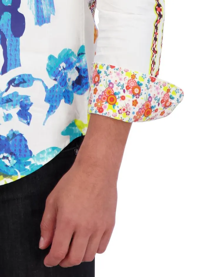 Men VIBRANT SKULL LONG SLEEVE BUTTON DOWN SHIRT Multi Robert Graham Button Down Shirts
