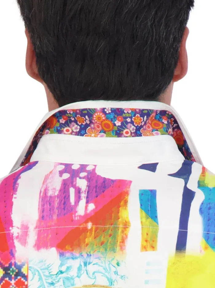 Men VIBRANT SKULL LONG SLEEVE BUTTON DOWN SHIRT Multi Robert Graham Button Down Shirts