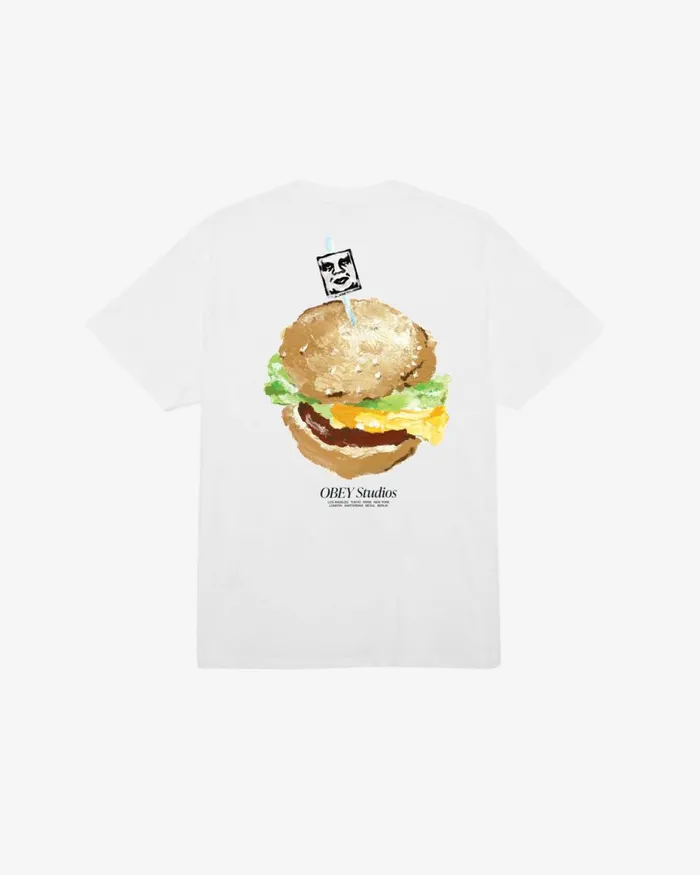 Men VISUAL FOOD FOR YOUR MIND CLASSIC TSHIRT Digital Violet OBEY Clothing TSHIRTS