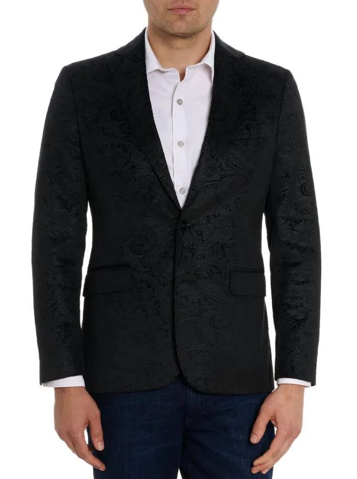 Men WEMBLEY VELVET BLAZER Black Robert Graham Blazers