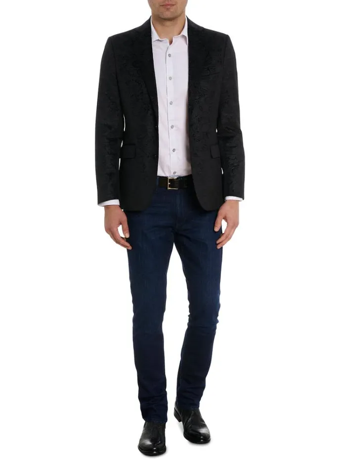 Men WEMBLEY VELVET BLAZER Black Robert Graham Blazers