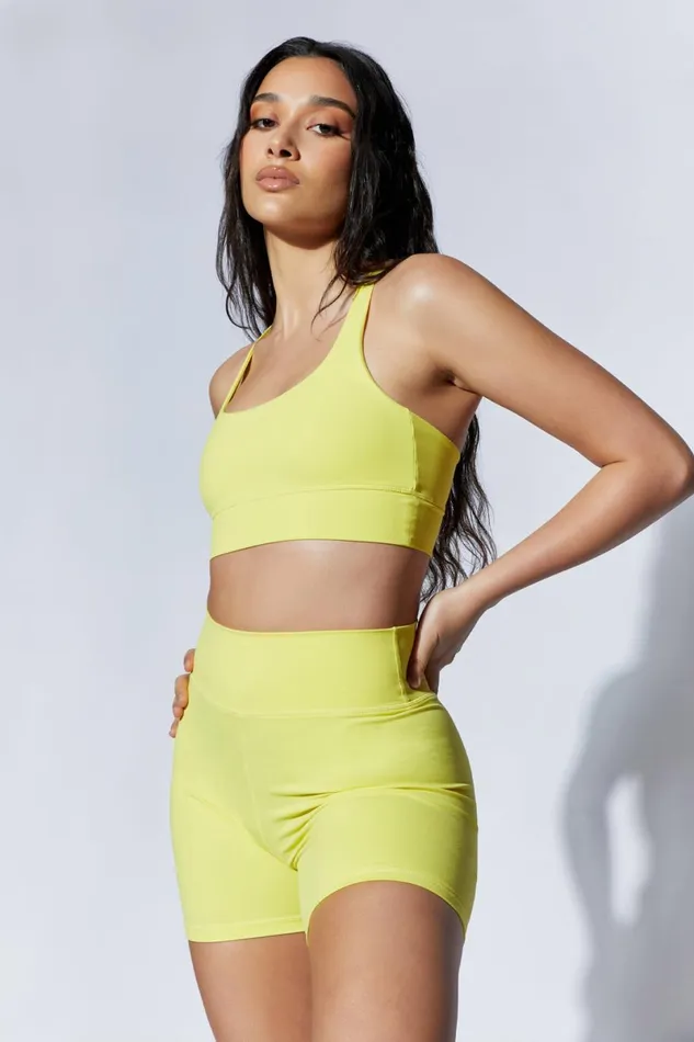 Meshki Activewear Carly Bike Shorts 8211 Yellow Yellow 8211 Women Meshki Activewear Carly Bike Shorts 8211 Yellow Yellow 8211 Women