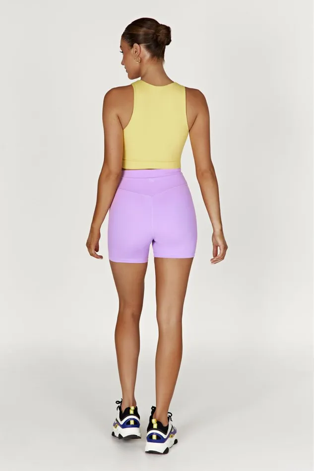 Meshki Activewear Tops Lori Two Tone Racer Crop Top 8211 LilacYellow Lilacyellow 8211 Women Meshki Activewear Tops Lori Two Tone Racer Crop Top 8211 LilacYellow Lilacyellow 8211 Women