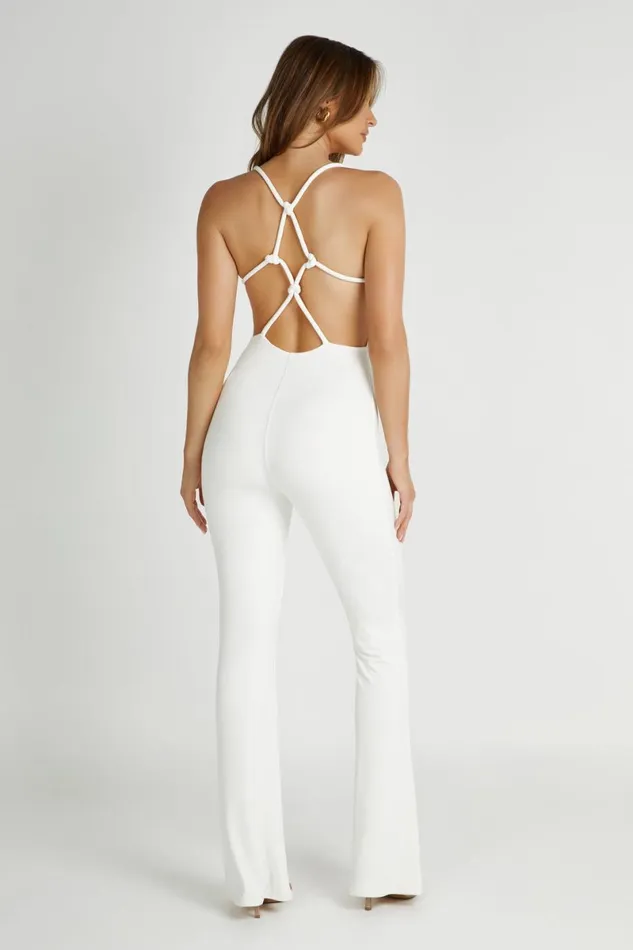 Meshki Bachelorette Brinley Slinky Jersey Jumpsuit 8211 White White 8211 Women
