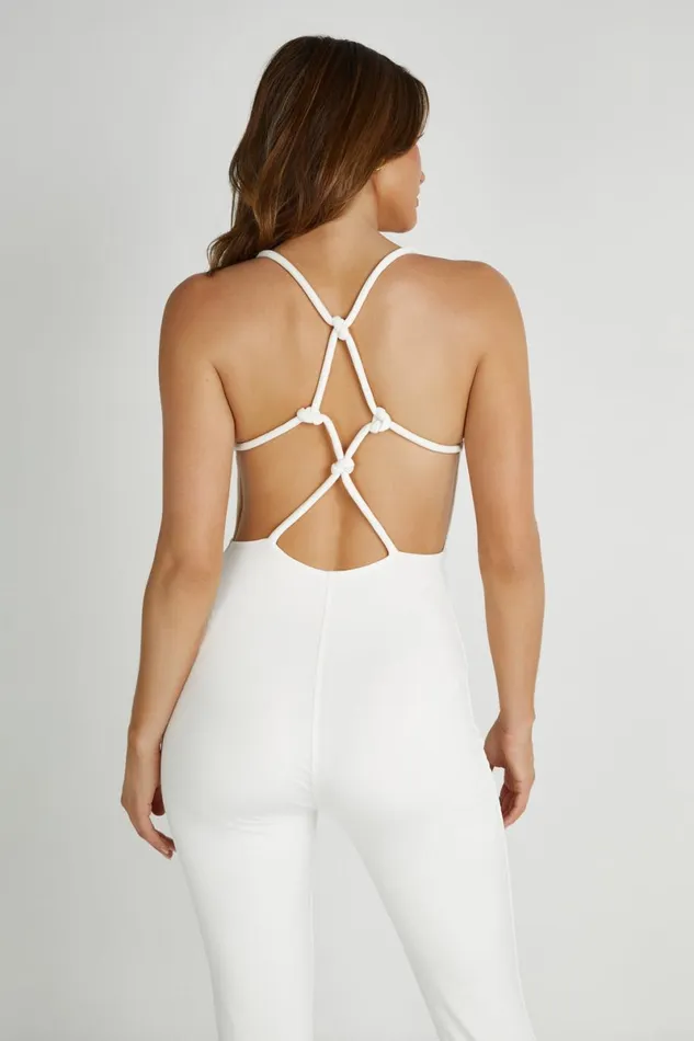 Meshki Bachelorette Brinley Slinky Jersey Jumpsuit 8211 White White 8211 Women