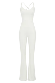 Meshki Bachelorette Brinley Slinky Jersey Jumpsuit 8211 White White 8211 Women