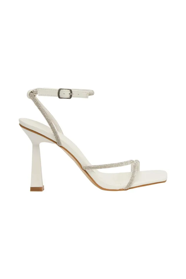 Meshki Bachelorette Caitlin Diamante Rope Heels 8211 White White 8211 Women