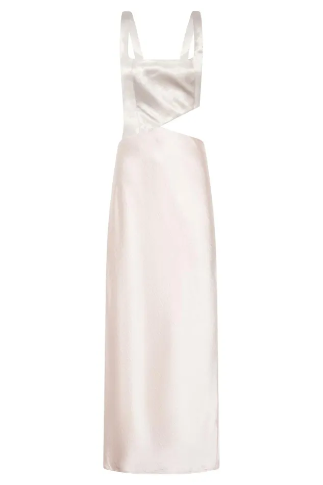 Meshki Bachelorette Gianna Two Tone Slashed Maxi Dress 8211 Blush Pink Blushpink 8211 Women