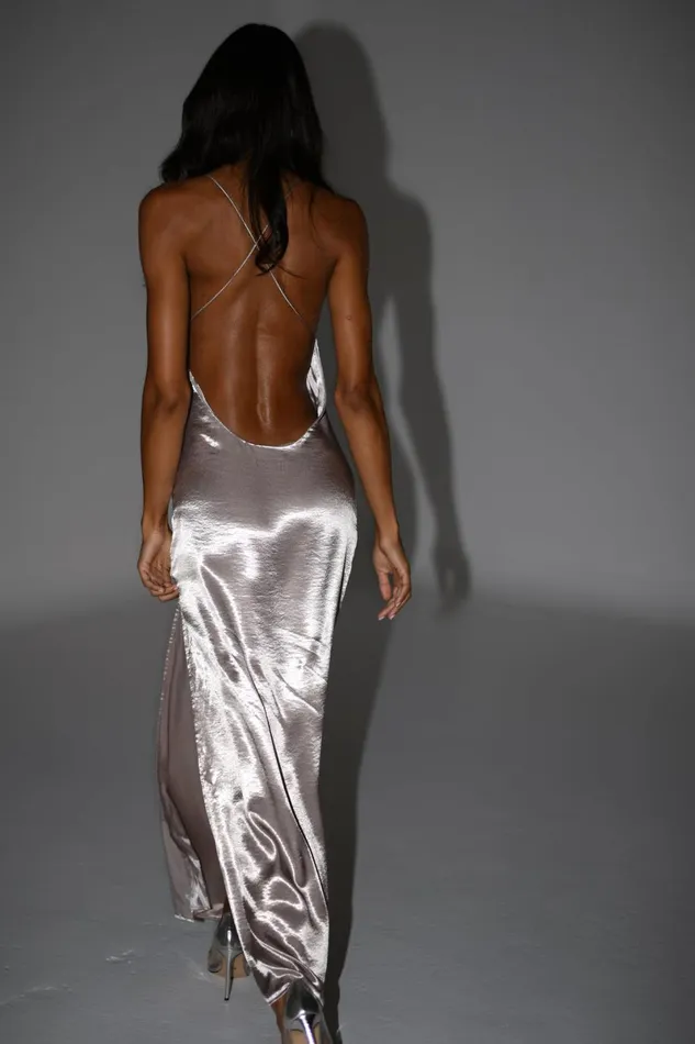 Meshki Bachelorette Whitney Wetlook Maxi Dress 8211 Bronze Bronze 8211 Women