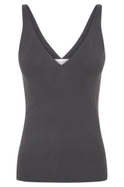 Meshki Basic Tops Alicia Sleeveless Knit Top 8211 Charcoal Charcoal 8211 Women