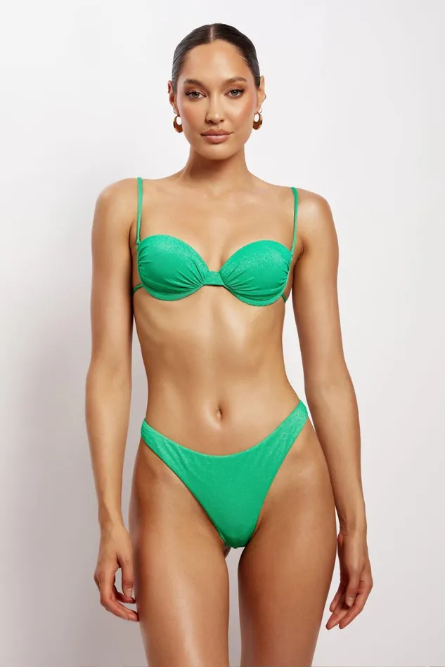 Meshki Bikini Bottoms Ivanna Thong Bikini Bottoms 8211 Green Sparkle Greensparkle 8211 Women Meshki Bikini Bottoms Ivanna Thong Bikini Bottoms 8211 Green Sparkle Greensparkle 8211 Women