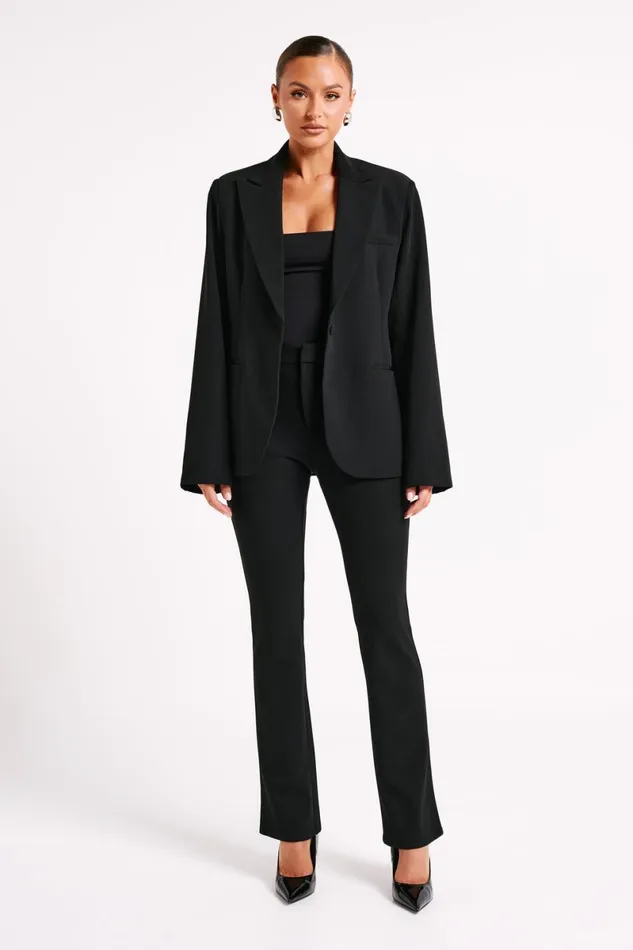 Meshki Blazers Bexley Oversized Blazer With Shoulder Pads 8211 Black Black 8211 Women