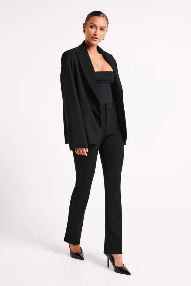 Meshki Blazers Bexley Oversized Blazer With Shoulder Pads 8211 Black Black 8211 Women