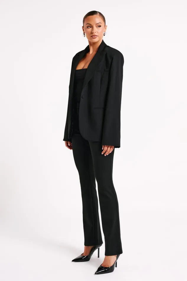 Meshki Blazers Bexley Oversized Blazer With Shoulder Pads 8211 Black Black 8211 Women
