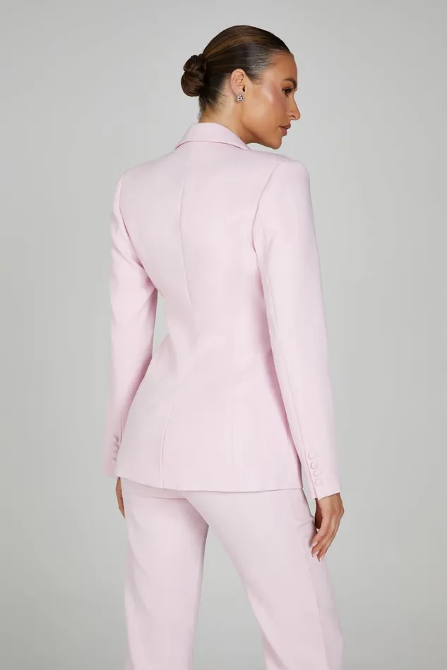 Meshki Blazers Helda Fitted Cinched Waist Blazer 8211 Blush Pink Blushpink 8211 Women Meshki Blazers Helda Fitted Cinched Waist Blazer 8211 Blush Pink Blushpink 8211 Women