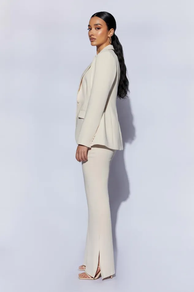 Meshki Blazers Helda Fitted Cinched Waist Blazer 8211 Cream Cream 8211 Women
