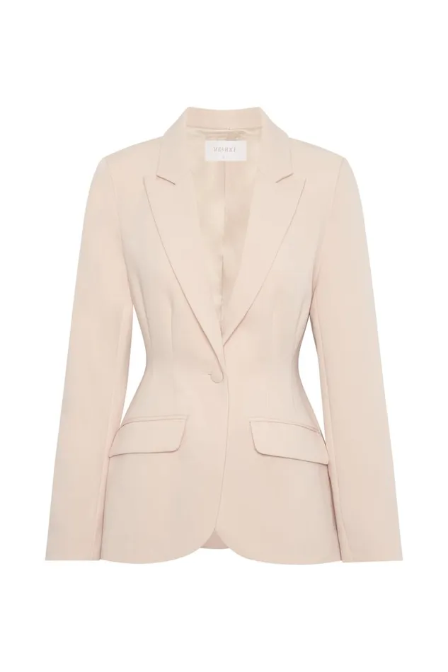 Meshki Blazers Helda Fitted Cinched Waist Blazer 8211 Cream Cream 8211 Women