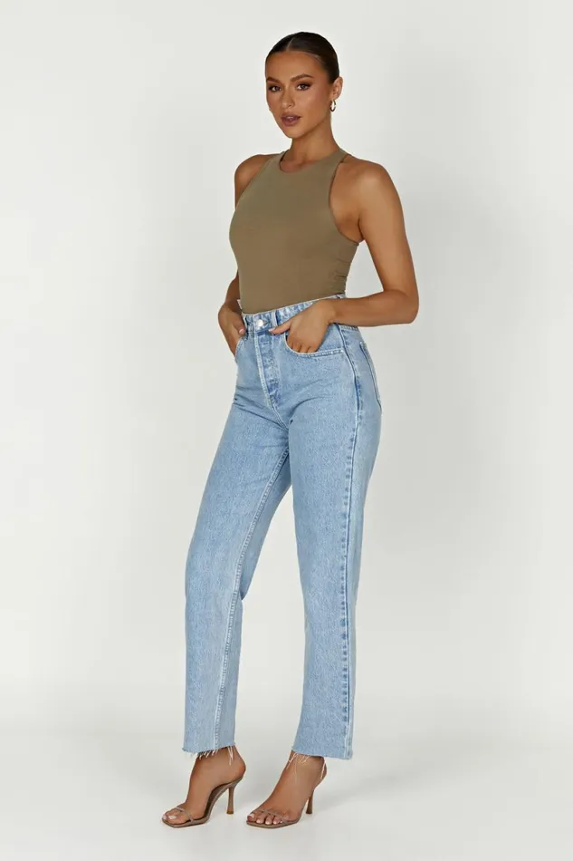 Meshki Bodysuits Sawyer Racer Bodysuit 8211 Olive Olive 8211 Women