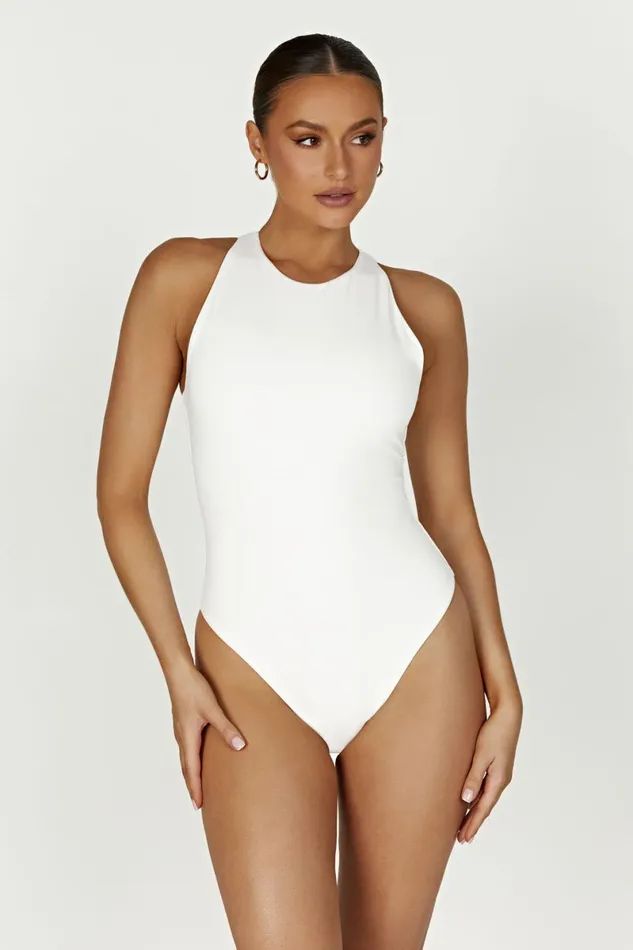 Meshki Bodysuits Sawyer Racer Bodysuit 8211 White White 8211 Women