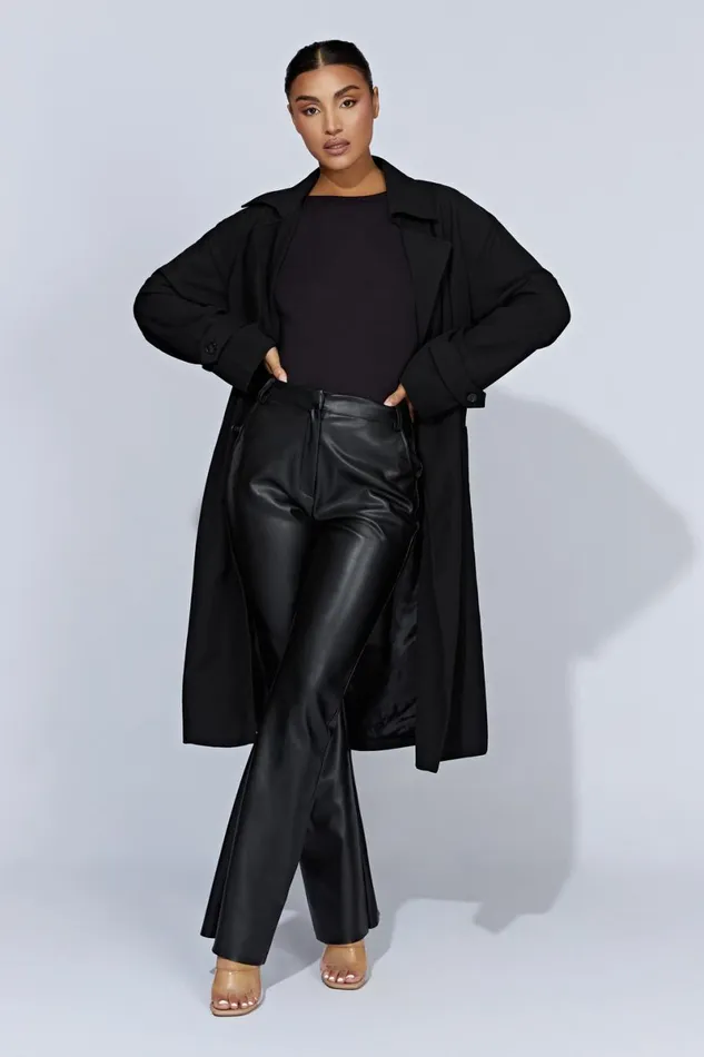 Meshki Coats and Jackets Keily Super Oversized Trench Coat 8211 Black Black 8211 Women