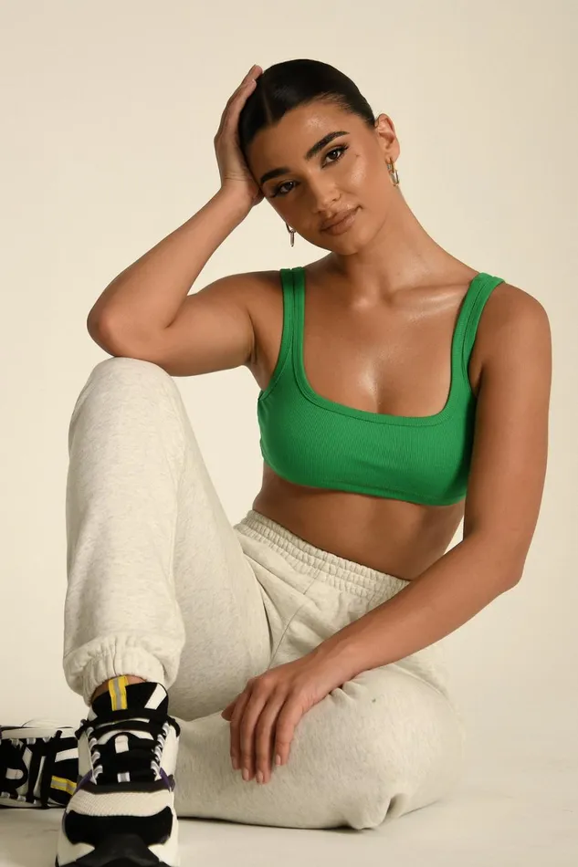 Meshki Crop Tops Jackie Scoop Neck Crop Top 8211 Bright Green Bright Green 8211 Women Meshki Crop Tops Jackie Scoop Neck Crop Top 8211 Bright Green Bright Green 8211 Women