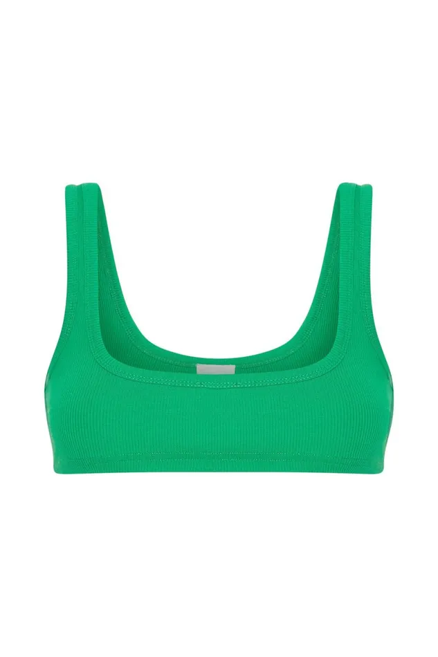 Meshki Crop Tops Jackie Scoop Neck Crop Top 8211 Bright Green Bright Green 8211 Women Meshki Crop Tops Jackie Scoop Neck Crop Top 8211 Bright Green Bright Green 8211 Women