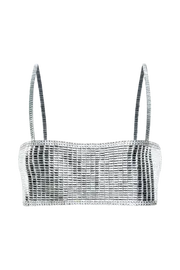 Meshki Crop Tops Miriam Mirror Crop Top 8211 Silver Silver 8211 Women