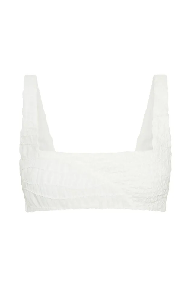 Meshki Crop Tops Nyah Textured Crop Top 8211 White White 8211 Women