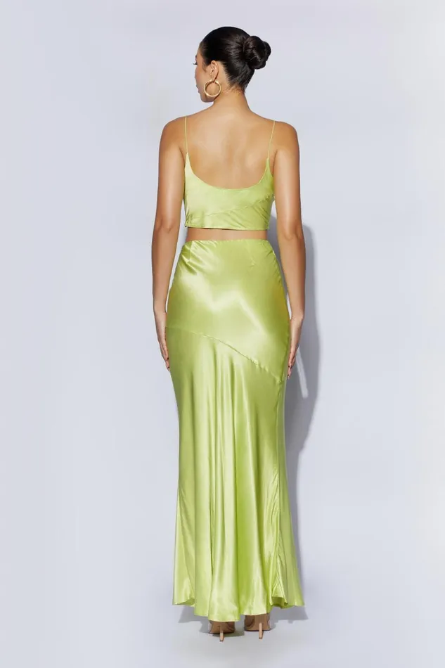 Meshki Crop Tops Poppy Satin Cowl Neck Top 8211 Pistachio Green Pistachiogreen 8211 Women Meshki Crop Tops Poppy Satin Cowl Neck Top 8211 Pistachio Green Pistachiogreen 8211 Women