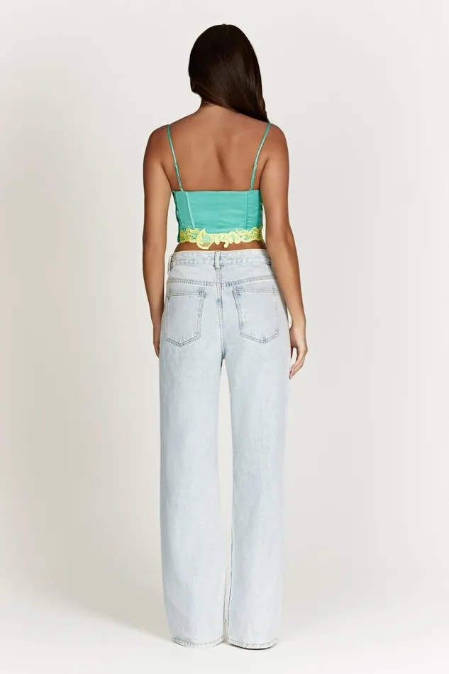 Meshki Crop Tops Tatiana Corset Top With Lace 8211 Mint Mint 8211 Women Meshki Crop Tops Tatiana Corset Top With Lace 8211 Mint Mint 8211 Women