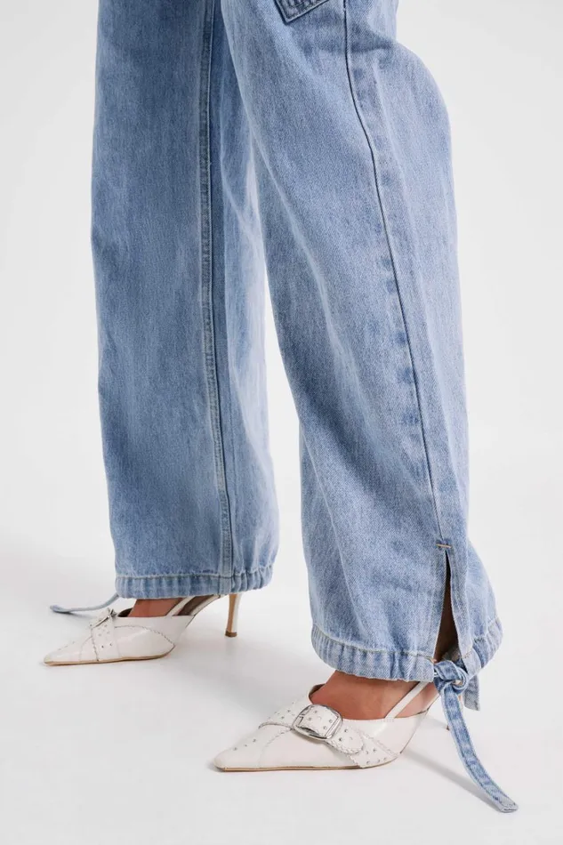 Meshki Denim Thelma Denim Cargo Pants 8211 Mid Blue Midblue 8211 Women