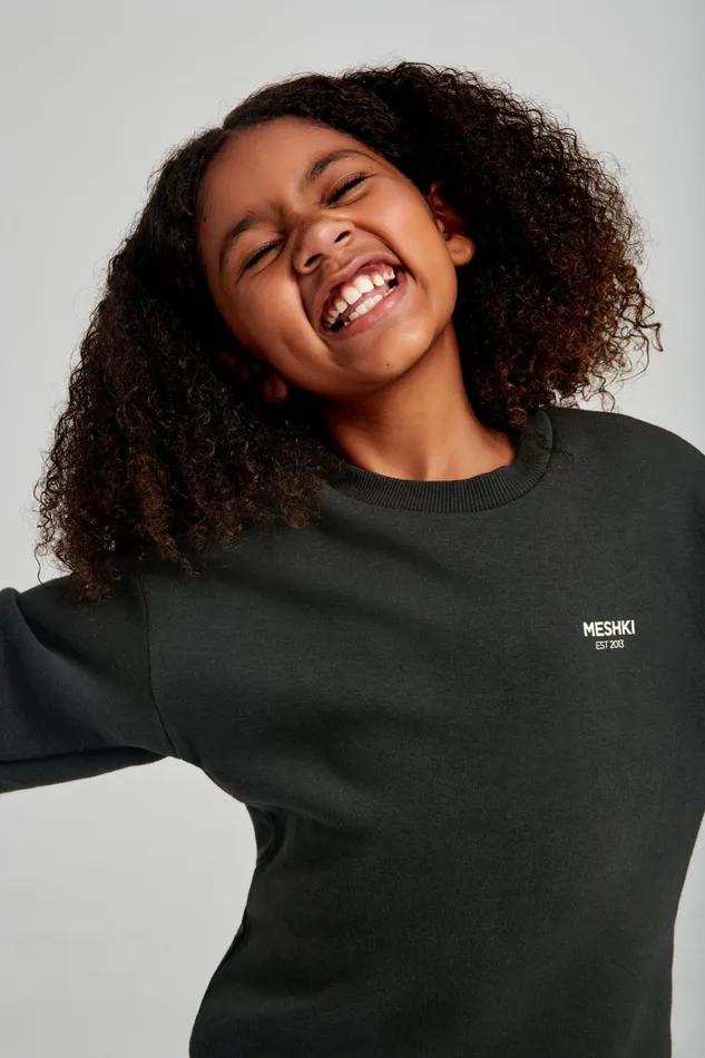Meshki Kids Phoenix Kids Unisex Crewneck Jumper 8211 Dusk Black Duskblack 8211 Women