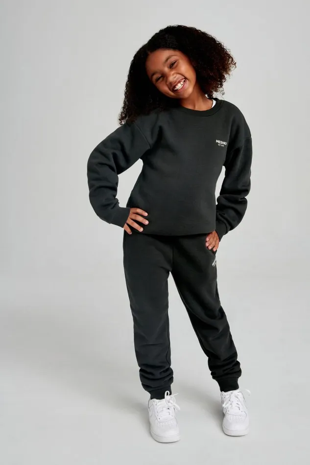 Meshki Kids Phoenix Kids Unisex Crewneck Jumper 8211 Dusk Black Duskblack 8211 Women